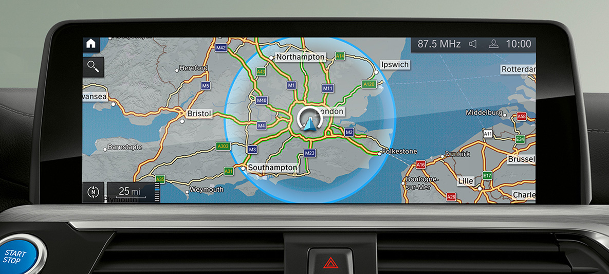 BMW Maps Connected Charging BMW Maps Connected Charging elektrický dojazd na BMW iDrive displeji
