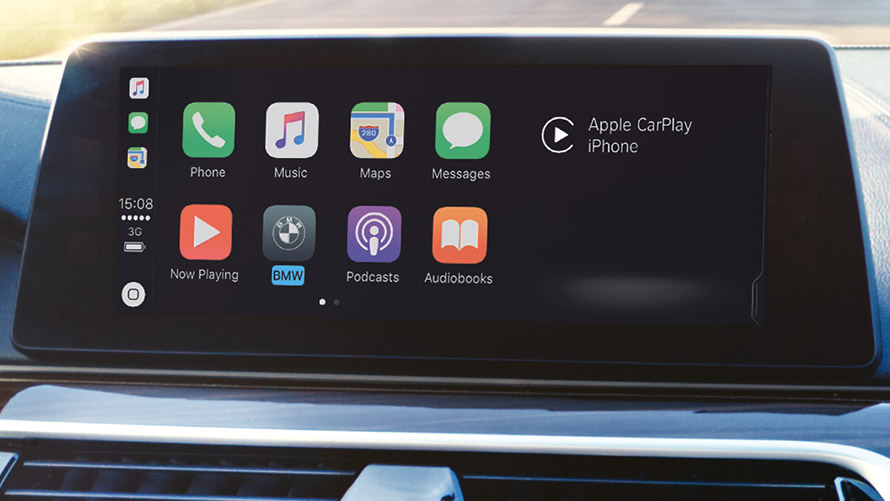 Apple CarPlay® Apple CarPlay® sa zobrazuje na displeji v BMW