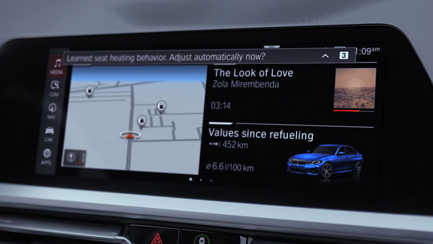 Automate My Habits Automate My Habits na displeji BMW