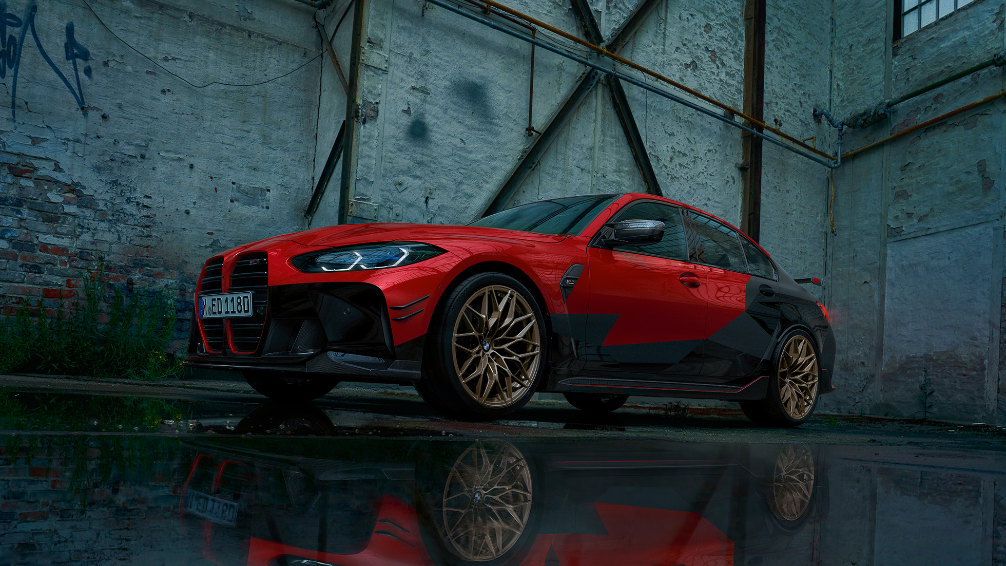 BMW M3 G80 predobočný pohľad M Performance diely BMW M3 G80 predobočný pohľad