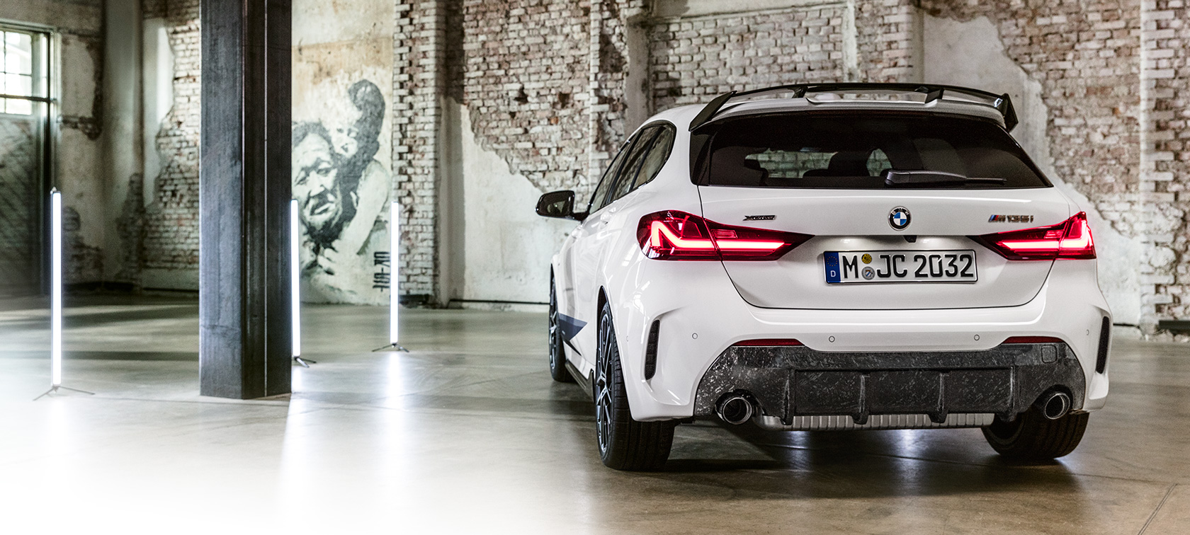 BMW radu 1, BMW M Performance diely. BMW radu 1, dizajn zadnej časti, BMW M Performance diely.